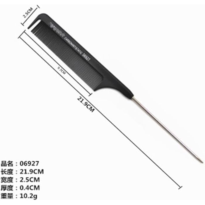 Flat Top Comb Flat Top Clipper Flat Top Stylish Combs Black Clipper Comb Stylist Barber Clippers for Creating Styling Hair Cuts- 1pc-BLACK - Image 2